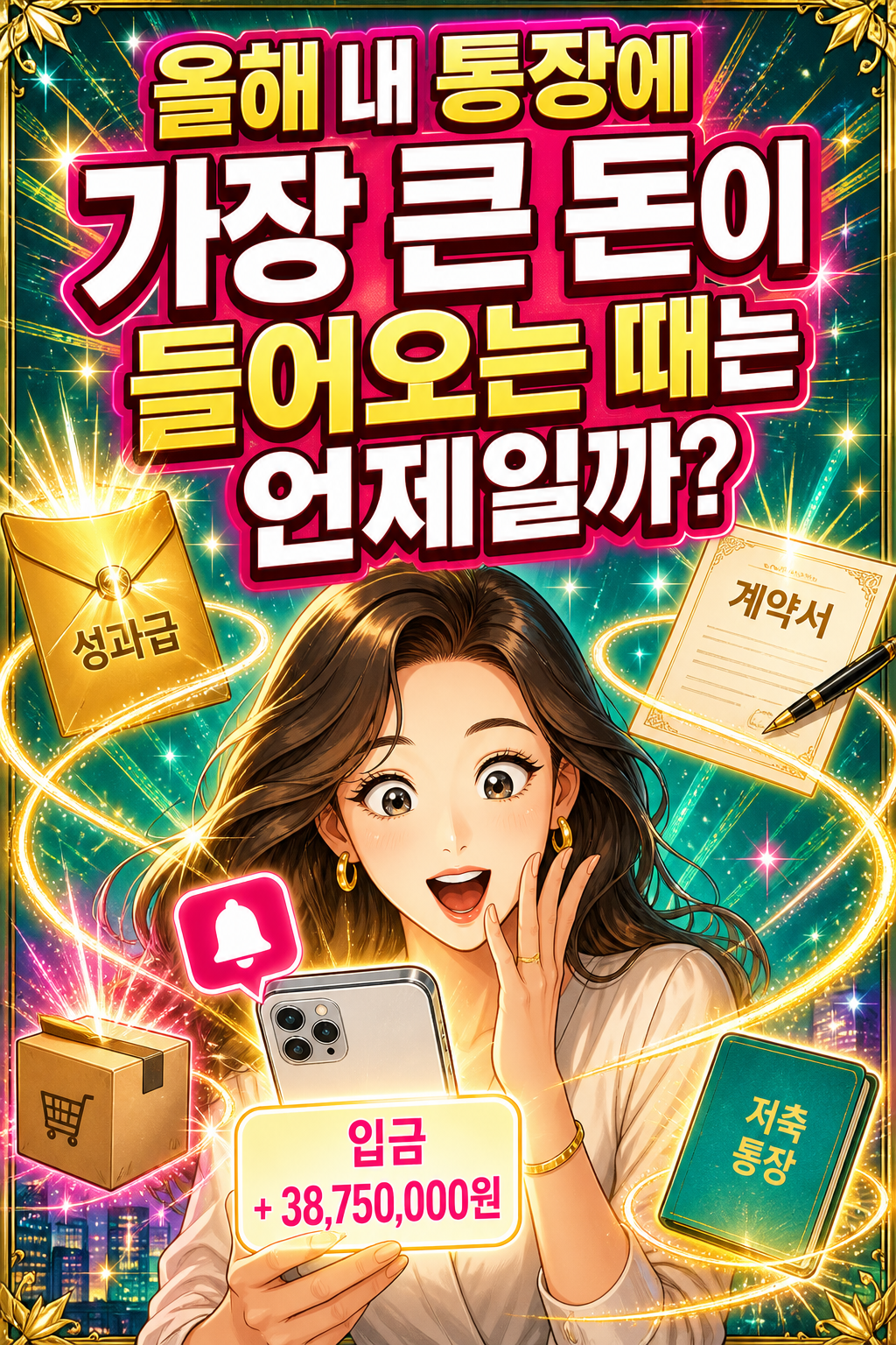 올해 내 통장에 가장 큰 돈이 들어오는 때는 언제일까?